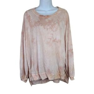 FOUND Los Angeles Blush taupe Tie Dye Sweatshirt Size medium